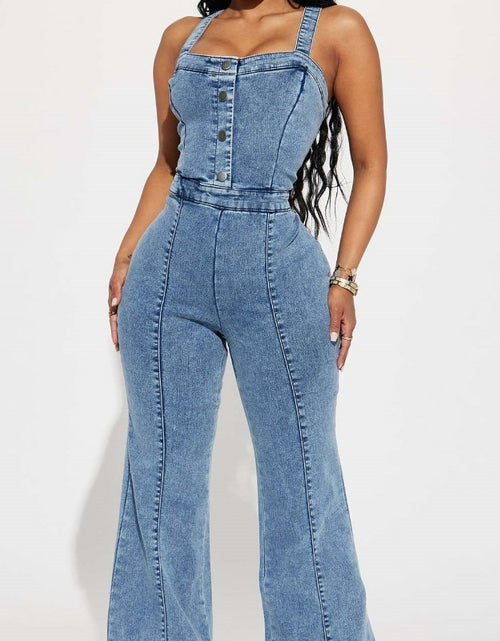 Load image into Gallery viewer, Jumpsuit Women&#39;s New Washed Suspender Wide-leg Pants Slim Fit Slimming
