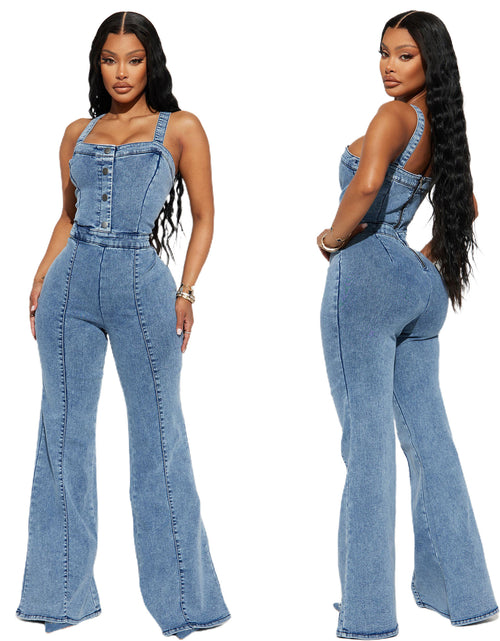 Load image into Gallery viewer, Jumpsuit Women&#39;s New Washed Suspender Wide-leg Pants Slim Fit Slimming
