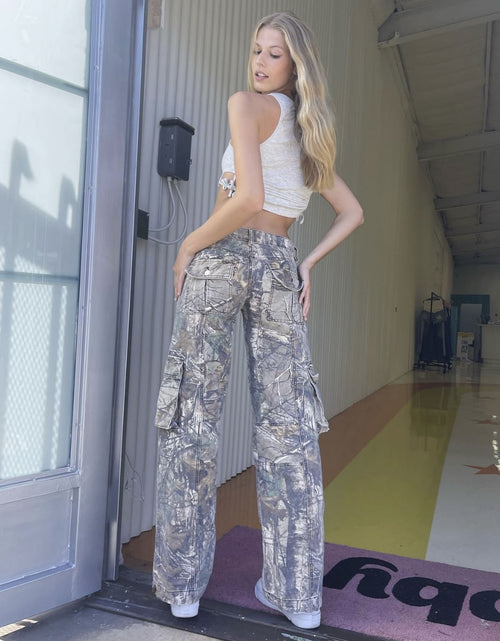 Load image into Gallery viewer, Casual Camouflage Cargo Pants Loose Overalls Summer Low Waist Straight Trousers With Pockets
