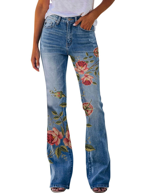 Load image into Gallery viewer, Summer New Flower-bird Print Women&#39;s Trousers
