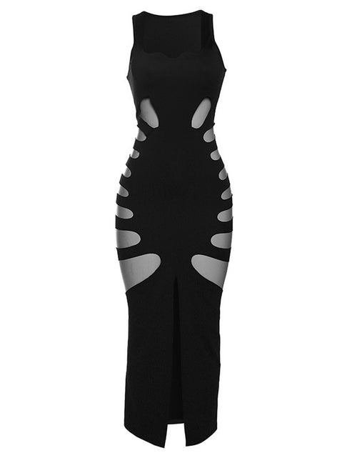 Load image into Gallery viewer, Women&#39;s Slit Slim-fitting Long Dress
