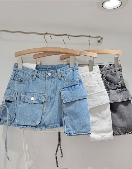 Load image into Gallery viewer, Fashion Irregular Workwear Denim Skirt Women
