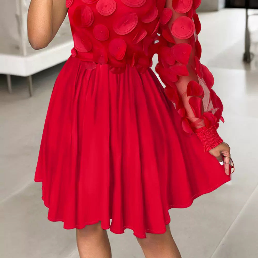 Women's Clothing Fashion Mesh Patchwork Dress