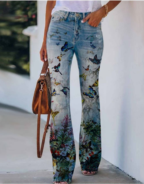 Load image into Gallery viewer, Summer New Flower-bird Print Women&#39;s Trousers
